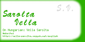 sarolta vella business card